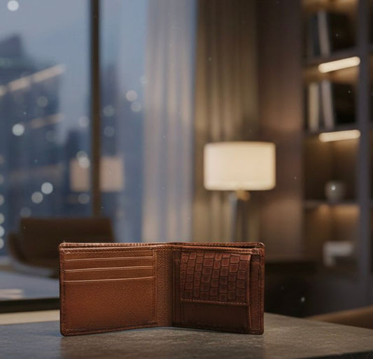 Brown Leather Bifold Wallet