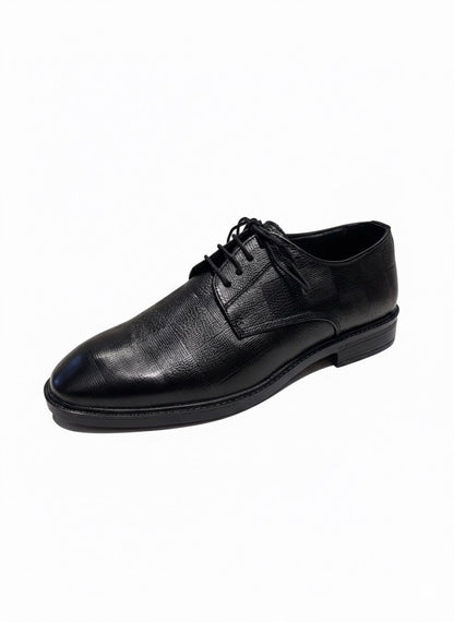 Black Leather Derby Shoes