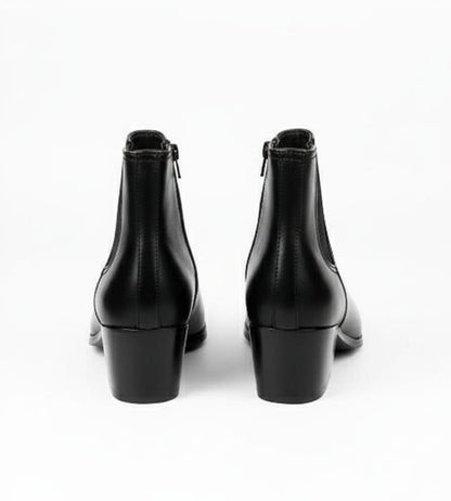 Black Heeled Chelsea Boots (Side-Zip Ankle Boots)