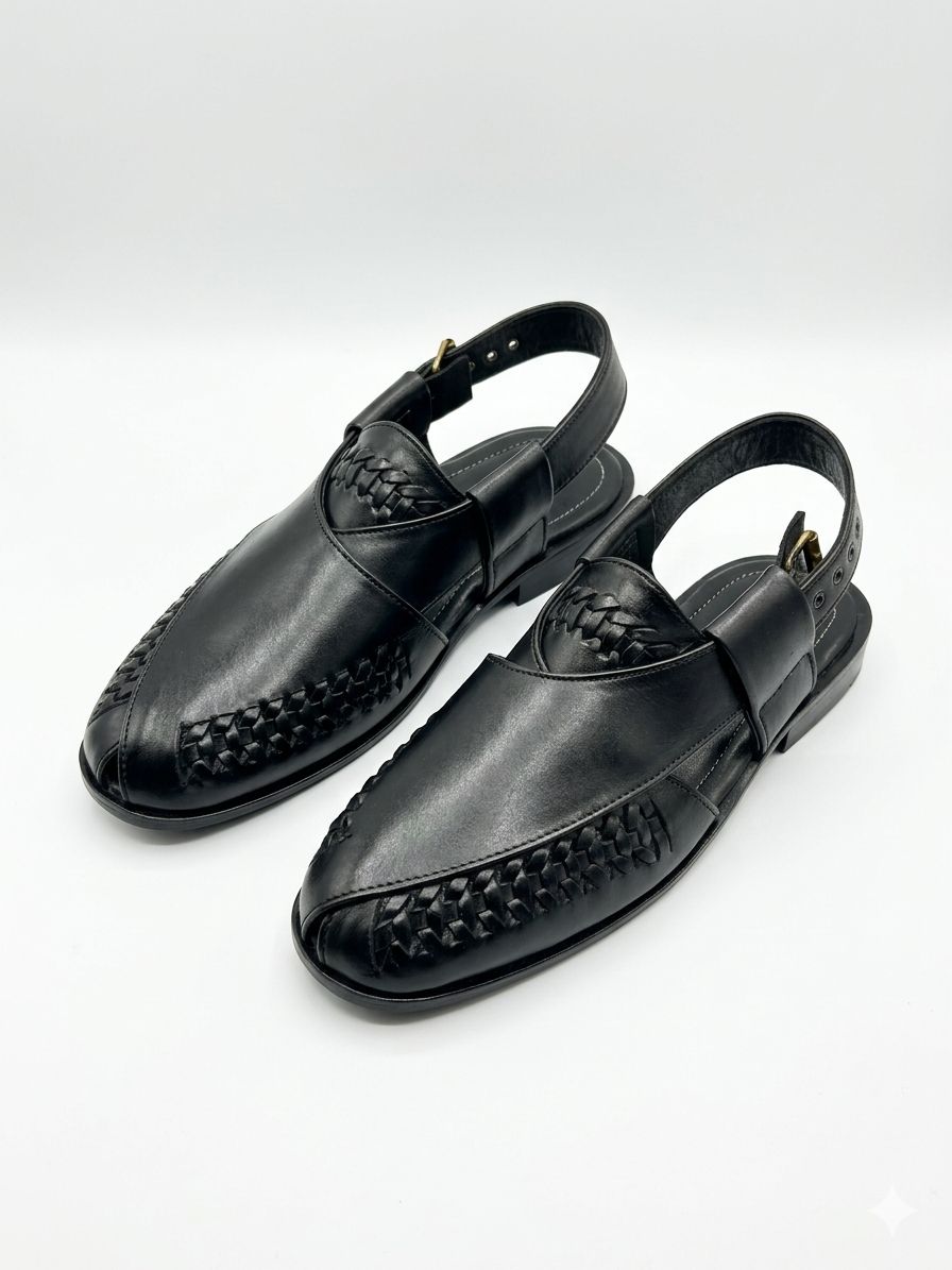 Men’s Woven Leather Huarache Sandal
