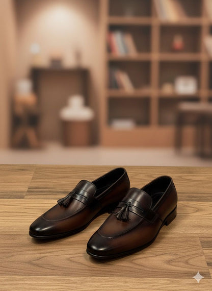 Men’s Brown Leather Tassel