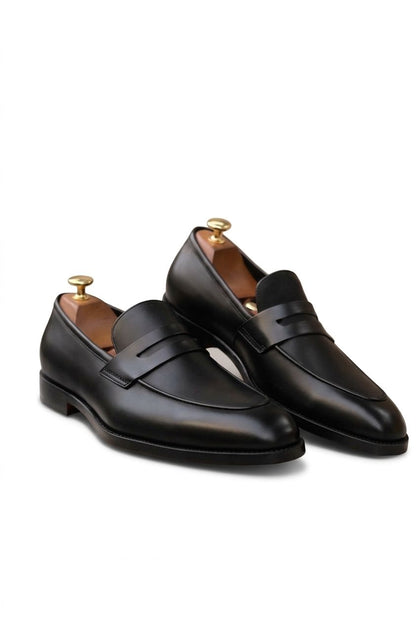 black leather penny