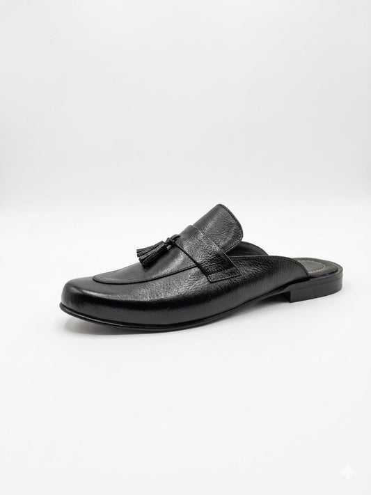 Tassel Loafer Mule (or backless tassel loafer).