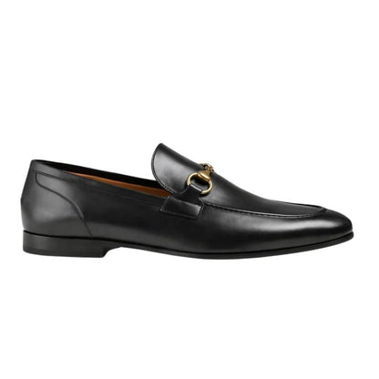 Black Horsebit Leather
