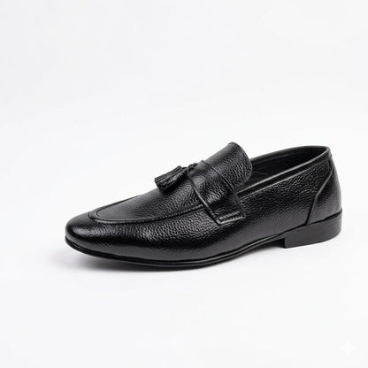 Classic Black Tassel Leather