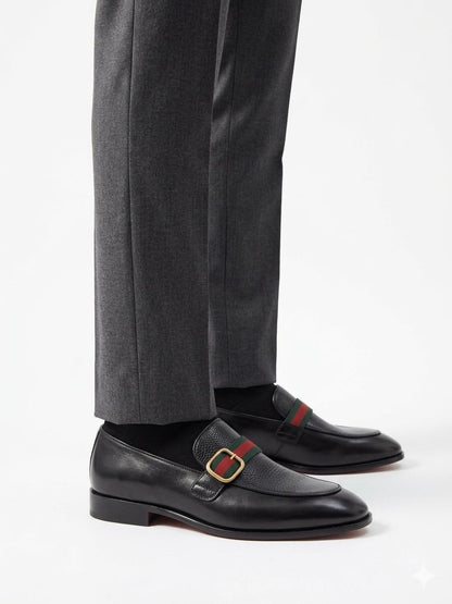 ASF Signature Stripe Buckle Loafers